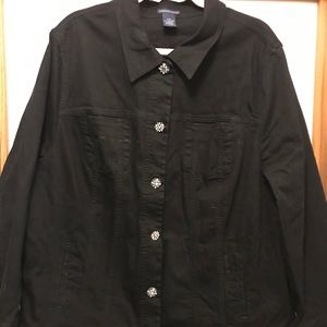 Black denim jacket